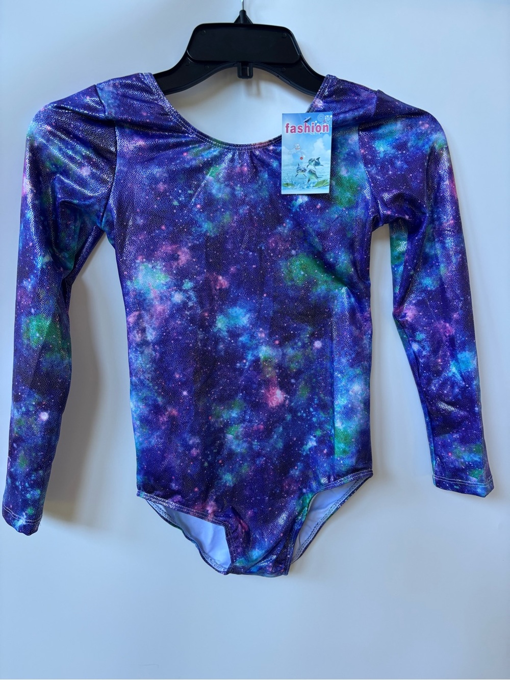 Kids' Galaxy Print Long Sleeve One-Piece Bodysuit - Fashion - Purple/Blue